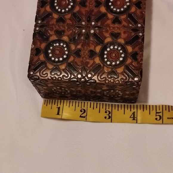 Hand Carved & Painted Wood Box, Made In Poland - Picture 12 of 14